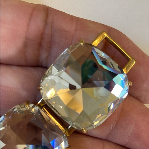 Kate Spade Large Brilliant Square Crystals Bling Bracelet - Picture 12 of 13